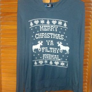 Merry Christmas Ya Filthy Animal Hooded Shirt